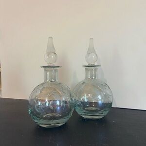 Vintage Glass Perfume Bottles (2pcs.)